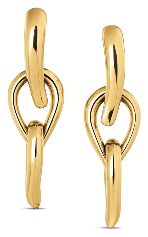 Image of Calvin Klein 35000917 Sculptured Drops Gold-Tone Earrings Jewellery