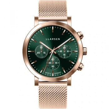 Image of LLARSEN Green and Rose 'Noa' Ladies Classical Watch - 148rfr3-mr3-18