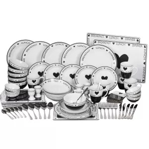 Image of Waterside 80 Piece Made with Love Script Dinner Set