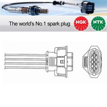 Image of 1x NGK NTK Oxygen O2 Lambda Sensor OZA531-GM24 OZA531GM24 (0055)