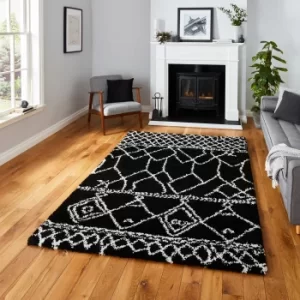 Image of Scandi Berber G276 Rug White/Black