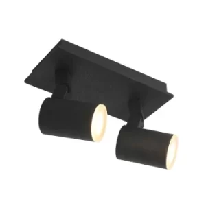 Image of Points Noirs Twin Spotlight Matt Black IP44