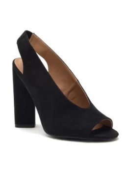 Image of Qupid Lyra Peep Toe Shoe Black