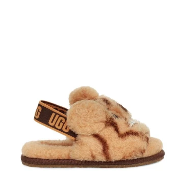 image of Ugg Fluff Animal Slides Infants - Brown