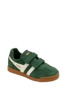 image of 'Harrier Strap' Kids Suede Strap Trainers