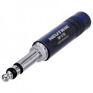 Image of Neutrik NP3TB-B 6.35mm audio jack Plug, straight Number of pins: 3 Stereo Black