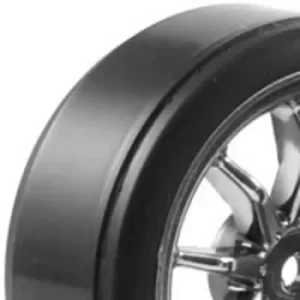 Image of Fastrax 1/10Th Street Wheel/ Drift Tyres 10-Spoke Chrome