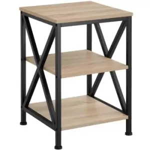 Image of TecTake Nottingham Bedside Table - Brown