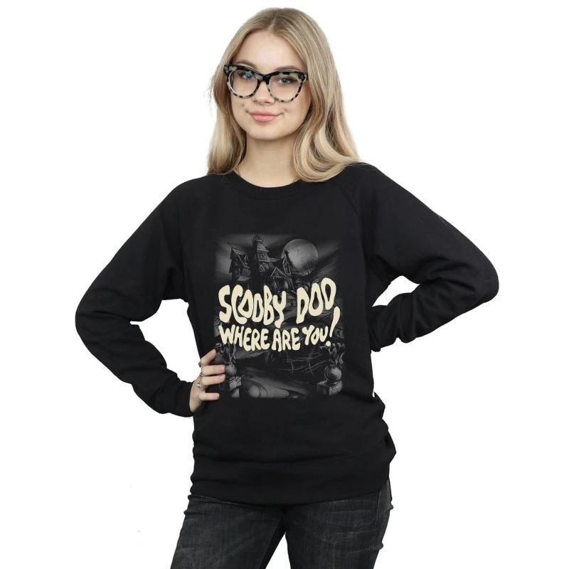 Image of Scooby Doo Where Are You? Castle Sweatshirt Black female