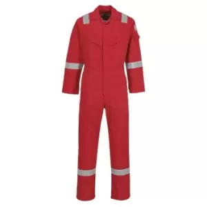Image of Biz Flame Mens Aberdeen Flame Resistant Coverall Red 54" 32"
