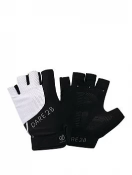 image of Dare 2b Womens Forcible Cycle Mitt, Black/White, Size S, Women