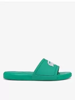 Image of Lacoste L.30 SLIDER 0922 1 CUJ GRN/WHT, Green/White, Size 3 Older