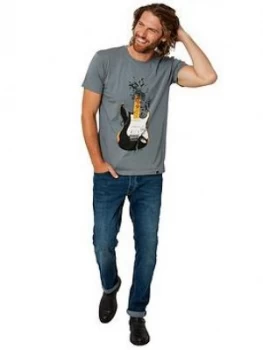 Image of Joe Browns Take Note T-Shirt - Grey Size M Men