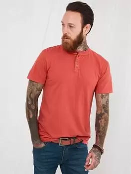 Image of Joe Browns Versatile Henley - Orange, Size 2XL, Men