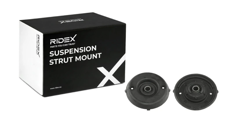 Image of RIDEX 1180S0947 Top strut mount Front Axle, without bearing Suspension Strut Support Bearing (1180)
