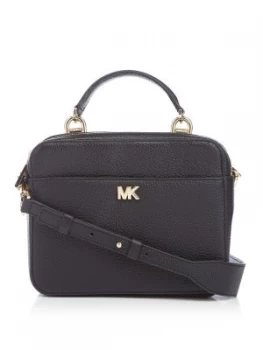 image of Michael Kors Medium guitar strap crossbody bag Black