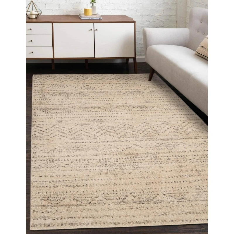 Image of Homemaker Freya Linezag Natural 160X230Cm Rug, Cream FREYALINN160230