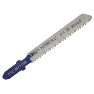 Image of Faithfull FAIJBT119B Wood Jigsaw Blades Pack of 5 T119B