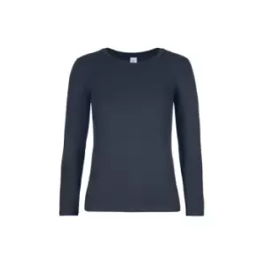 Image of B&C Womens/Ladies #E190 LSL Top (3XL) (Navy)
