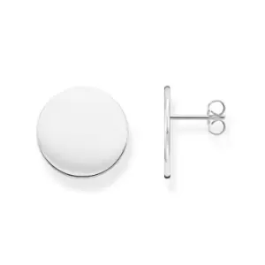 image of THOMAS SABO Silver Large Disc Stud Earrings