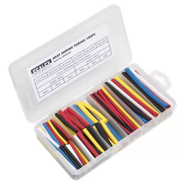 image of Sealey HST501MC Heat Shrink Tubing 180pc 50 & 100mm Mixed Colours