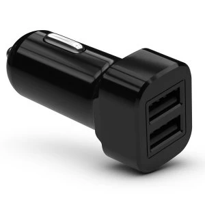 image of Kit Dual USB In-Car Charger 3 A - Black