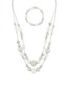 Image of Accessorize 2 X Pearl Collar And Stretch Set - Pearl