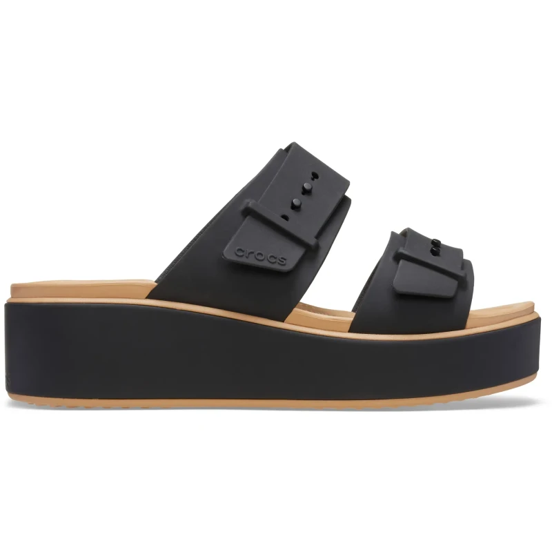 Image of Crocs Womens sandals Crocs Brooklyn Buckle Matte Wrap LW Noir Female 39/40