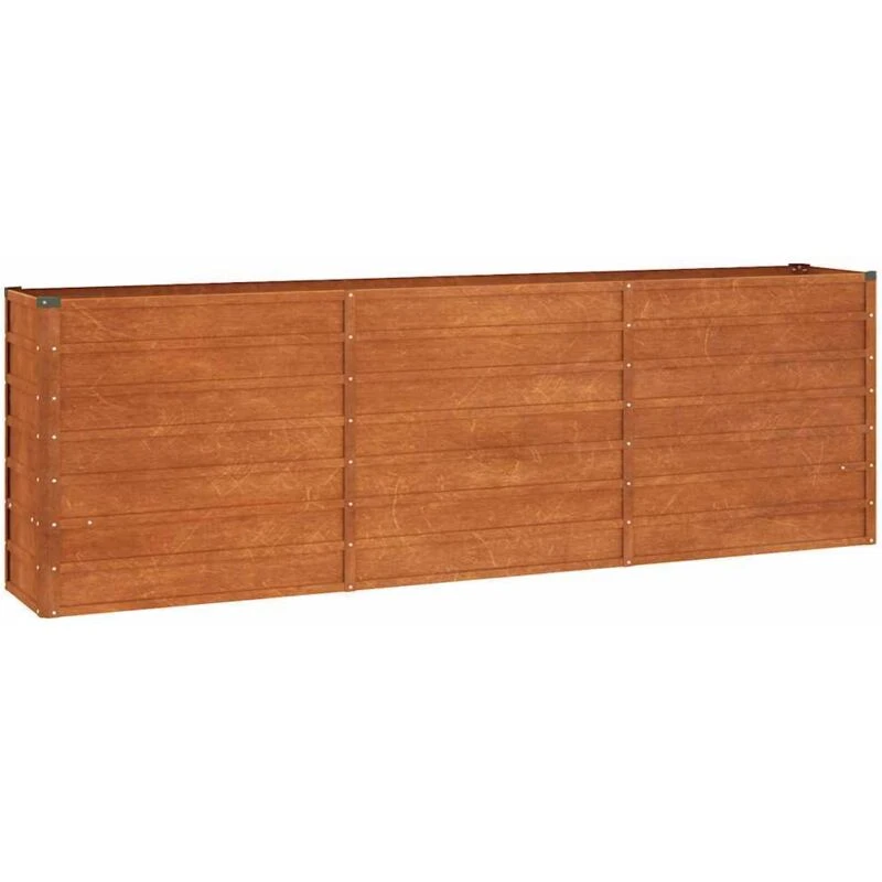 Image of vidaXL Garden Raised Bed Rusty 240x40x77cm Corten Steel, Brown 151955