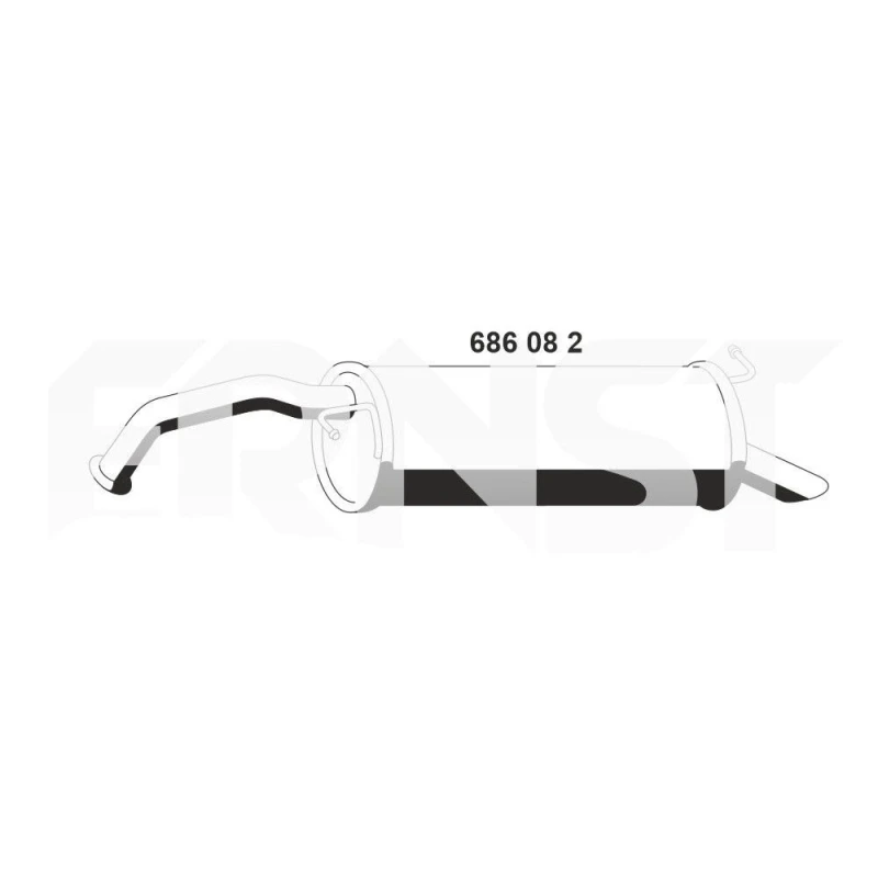 Image of ERNST 686082 Rear silencer End Silencer (3437)