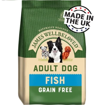 image of James Wellbeloved Adult Grain Free Fish Dog Food 10kg