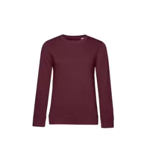 Image of B&C Womens/Ladies Organic Sweatshirt (L) (Burgundy)