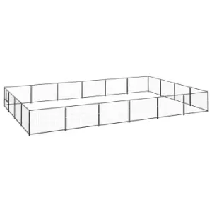 Image of Vidaxl Dog Kennel Black 24 M Steel