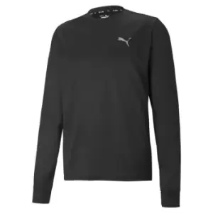 image of Puma Run Fave Long Sleeve T Shirt Mens - Black