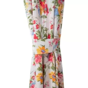 Image of Belledorm Mia Lined Curtains With Tie Backs (One Size) (Multicoloured)