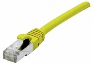 Patch Cord RJ45 CAT.6 F/UTP LSZH Snagless Yellow - 0.50 M Full Copper