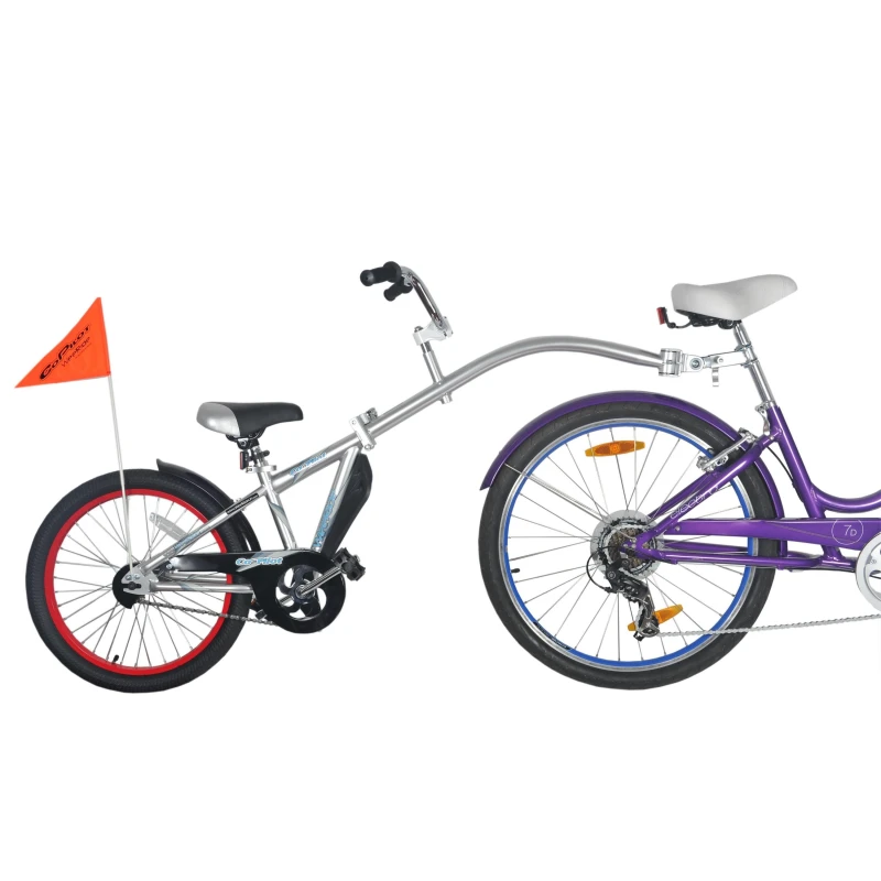 Image of Weeride WeeRide Co Pilot Tagalong Trailer Child Baby Bike Silver unisex One Size