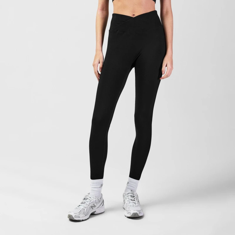 Image of Miso Wrap Waist Leggings Womens - Black 8