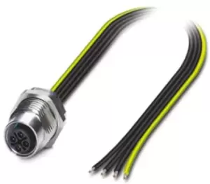 Image of Phoenix Contact, SACC-DSI-M12FSS-4CON-M16/0.5PE Series, Straight M12 to Unterminated Cable assembly, 5m Cable