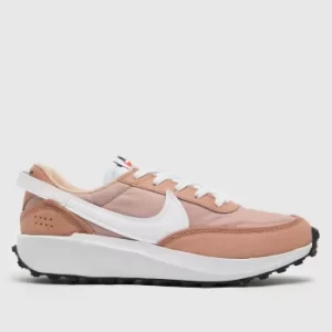 Image of Nike Pale Pink Waffle Debut Trainers