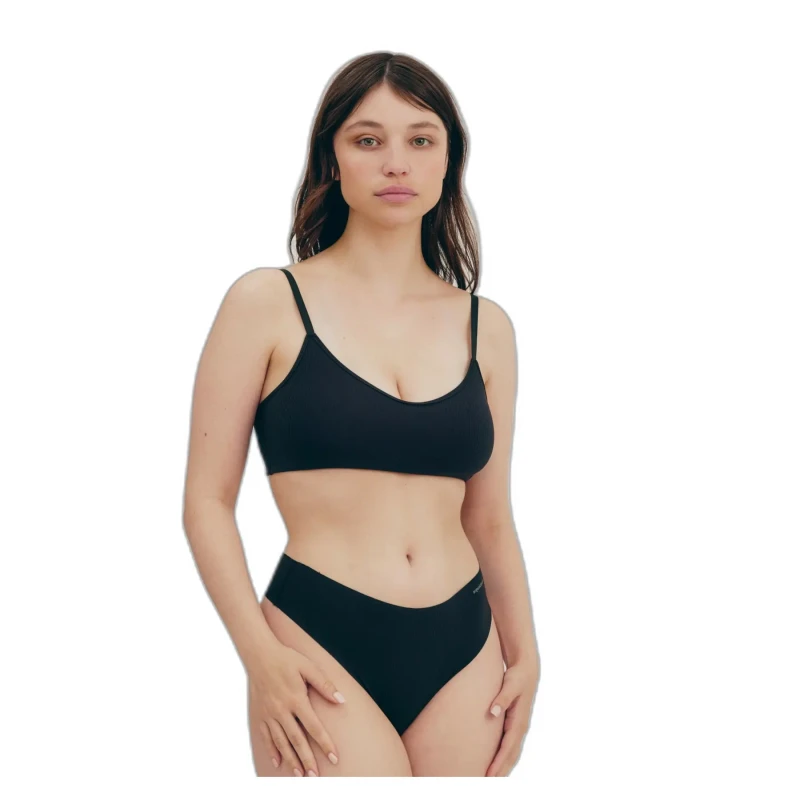Image of Organic Basics Womens panties Organic Basics Naked Rib Noir Female L
