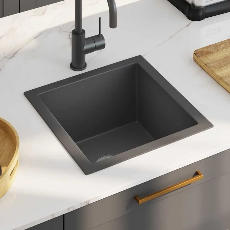 Image of VIDAXL Handmade Kitchen Sink Black Stainless Steel Vidaxl 8720286179017