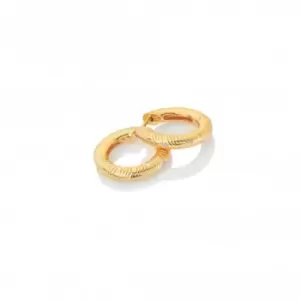 Image of 18ct Gold Plated Sterling Silver Spirit Hoop Earrings DE678