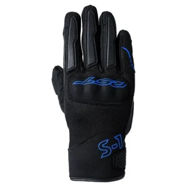 Image of RST S1 Mesh Gloves Black Grey Neon Blue Size 11