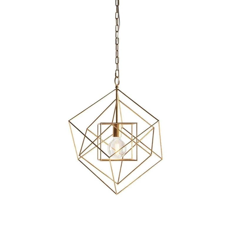 Image of Luminosa Lighting Luminosa Pescara Pendant Ceiling Light Antique Gold Leaf