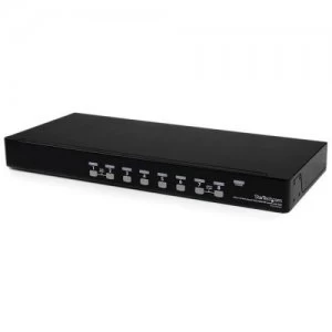 8 Port 1U Rack Mount USB KVM Switch OSD