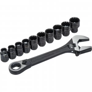 image of Crescent 11 Piece X6 Pass Thru Adjustable Wrench Set