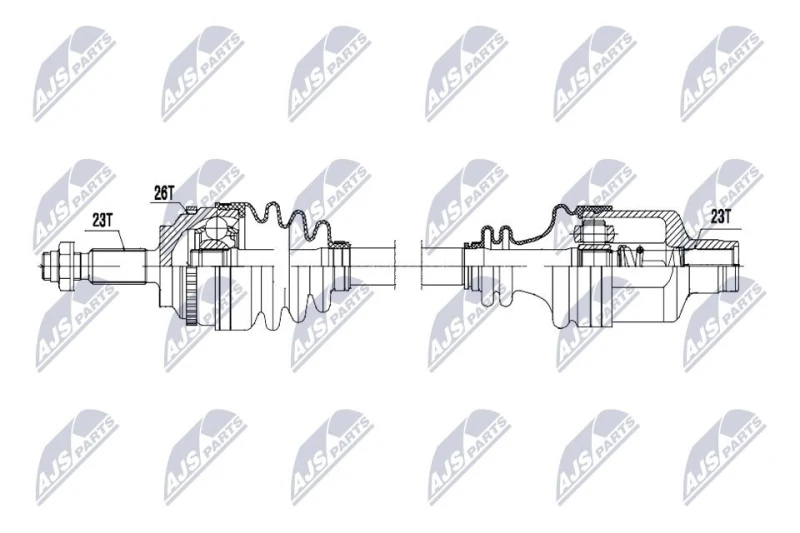 Image of NTY NPW-RE-235 Drive shaft Manual Transmission, Front Axle Right Drive Shaft (13)