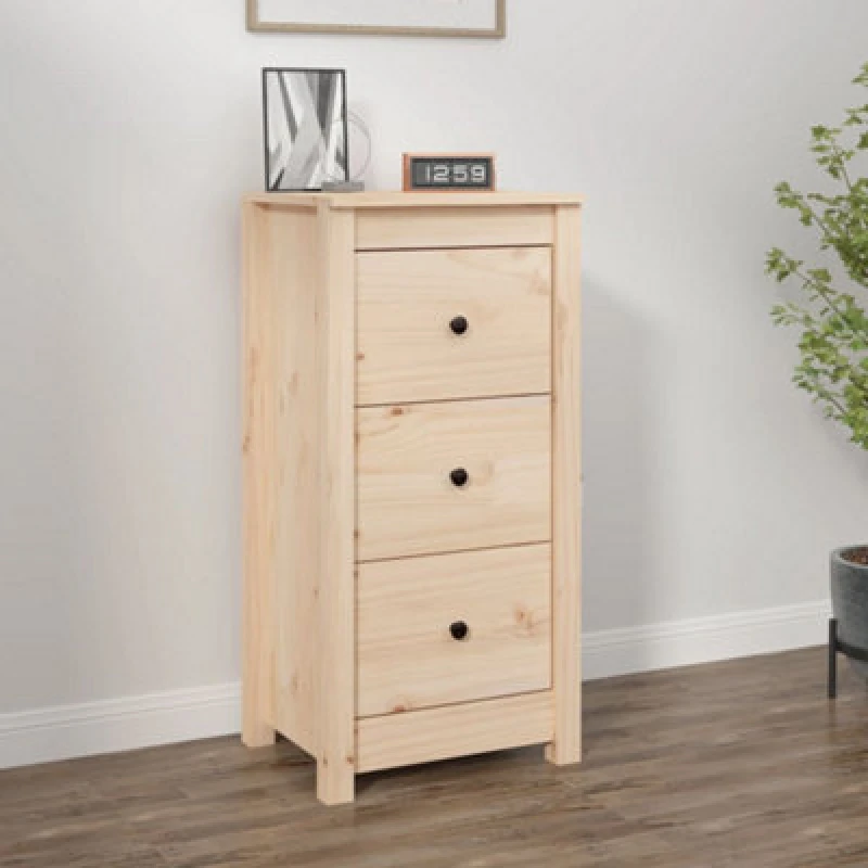 Image of vidaXL Sideboard 40x35x80cm Solid Wood Pine, Brown 813739