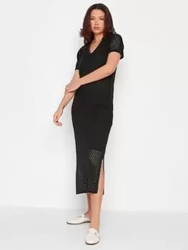 image of Long Tall Sally Crochet Dress - Black, Size 14-16, Women